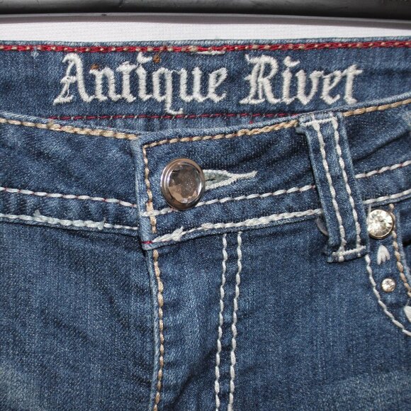 Antique Rivet Designer Jeans - Picture 6 of 14